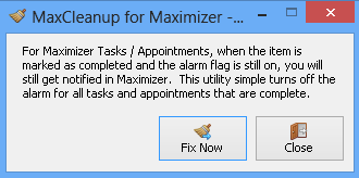 MaxCleanup Alarm Fix